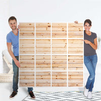 Möbelfolie Bright Planks - IKEA Kallax Regal 16 Türen - Folie