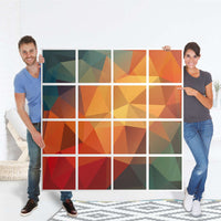 Möbelfolie Polygon - IKEA Kallax Regal 16 Türen - Folie