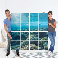 Möbelfolie Underwater World - IKEA Kallax Regal 16 Türen - Folie