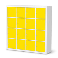 Möbelfolie Gelb Dark - IKEA Kallax Regal 16 Türen - weiss
