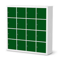 Möbelfolie Grün Dark - IKEA Kallax Regal 16 Türen - weiss