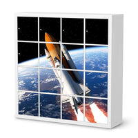 Möbelfolie Space Traveller - IKEA Kallax Regal 16 Türen - weiss