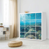 Möbelfolie Underwater World - IKEA Kallax Regal 16 Türen - Wohnzimmer