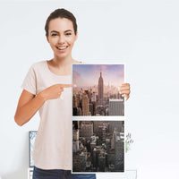 Möbelfolie Big Apple - IKEA Kallax Regal 2 Türen Hoch - Folie