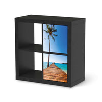 Möbelfolie Caribbean - IKEA Kallax Regal 2 Türen Hoch - schwarz