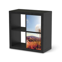 Möbelfolie Dandelion - IKEA Kallax Regal 2 Türen Hoch - schwarz