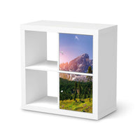Möbelfolie Alpenblick - IKEA Kallax Regal 2 Türen Hoch - weiss