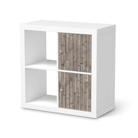 Möbelfolie Dark washed - IKEA Kallax Regal 2 Türen Hoch - weiss