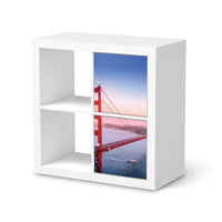Möbelfolie Golden Gate - IKEA Kallax Regal 2 Türen Hoch - weiss