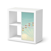 Möbelfolie Merry go round - IKEA Kallax Regal 2 Türen Hoch - weiss
