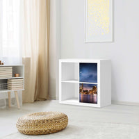 Möbelfolie Brooklyn Bridge - IKEA Kallax Regal 2 Türen Hoch - Wohnzimmer