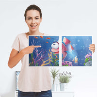 Möbelfolie Bubbles - IKEA Kallax Regal 2 Türen Quer - Folie