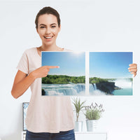 Möbelfolie Niagara Falls - IKEA Kallax Regal 2 Türen Quer - Folie