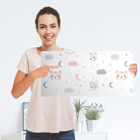 Möbelfolie Sweet Dreams - IKEA Kallax Regal 2 Türen Quer - Folie