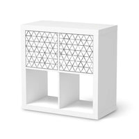 Möbelfolie Mediana - IKEA Kallax Regal 2 Türen Quer - weiss