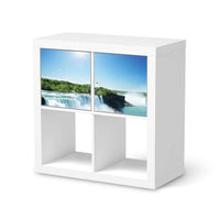 Möbelfolie Niagara Falls - IKEA Kallax Regal 2 Türen Quer - weiss