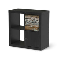 Möbelfolie Hochbejahrt - IKEA Kallax Regal Schubladen - schwarz