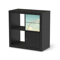 Möbelfolie Merry go round - IKEA Kallax Regal Schubladen - schwarz