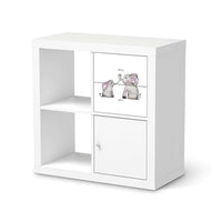 Möbelfolie Elefanten - IKEA Kallax Regal Schubladen - weiss