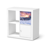 Möbelfolie Zauberhafte Winterlandschaft - IKEA Kallax Regal Schubladen - weiss