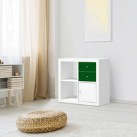 Möbelfolie Grün Dark - IKEA Kallax Regal Schubladen - Wohnzimmer
