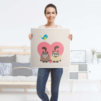 Möbelfolie Cats Heart - IKEA Lack Tisch 55x55 cm - Folie