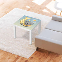 Möbelfolie Teddy und Mond - IKEA Lack Tisch 55x55 cm - Kinderzimmer