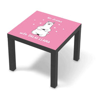 Möbelfolie Dalai Llama - IKEA Lack Tisch 55x55 cm - schwarz