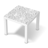 Möbelfolie Flower Lines 2 - IKEA Lack Tisch 55x55 cm - weiss