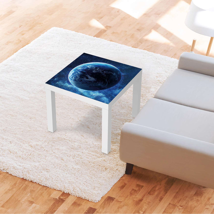 Möbelfolie Planet Blue - IKEA Lack Tisch 55x55 cm - Wohnzimmer