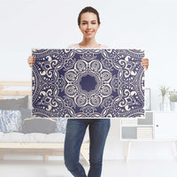 Möbelfolie Blue Mandala - IKEA Lack Tisch 90x55 cm - Folie