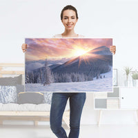 Möbelfolie Zauberhafte Winterlandschaft - IKEA Lack Tisch 90x55 cm - Folie