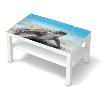 Möbelfolie Green Sea Turtle - IKEA Lack Tisch 90x55 cm - weiss