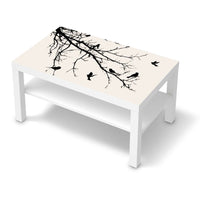 Möbelfolie Tree and Birds 1 - IKEA Lack Tisch 90x55 cm - weiss