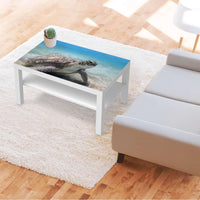 Möbelfolie Green Sea Turtle - IKEA Lack Tisch 90x55 cm - Wohnzimmer