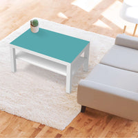 Möbelfolie Türkisgrün Light - IKEA Lack Tisch 90x55 cm - Wohnzimmer