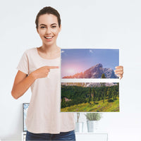 Möbelfolie Alpenblick - IKEA Malm Kommode 2 Schubladen - Folie