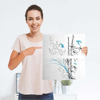 Möbelfolie Bamboo 1 - IKEA Malm Kommode 2 Schubladen - Folie
