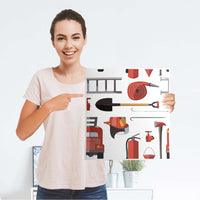 Möbelfolie Firefighter - IKEA Malm Kommode 2 Schubladen - Folie