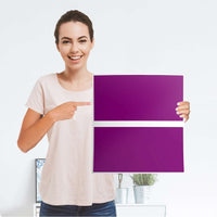 Möbelfolie Flieder Dark - IKEA Malm Kommode 2 Schubladen - Folie