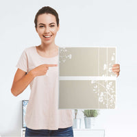 Möbelfolie Florals Plain 3 - IKEA Malm Kommode 2 Schubladen - Folie