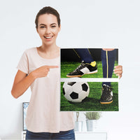 Möbelfolie Fussballstar - IKEA Malm Kommode 2 Schubladen - Folie