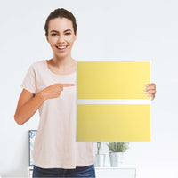 Möbelfolie Gelb Light - IKEA Malm Kommode 2 Schubladen - Folie