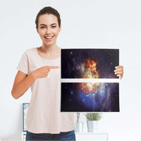 Möbelfolie Nebula - IKEA Malm Kommode 2 Schubladen - Folie