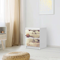Möbelfolie Skateboard - IKEA Malm Kommode 2 Schubladen - Schlafzimmer