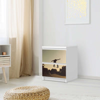Möbelfolie Skater - IKEA Malm Kommode 2 Schubladen - Schlafzimmer