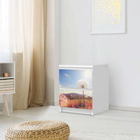 Möbelfolie Dandelion - IKEA Malm Kommode 2 Schubladen - Schlafzimmer