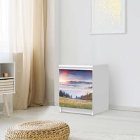 Möbelfolie Herbstwald - IKEA Malm Kommode 2 Schubladen - Schlafzimmer