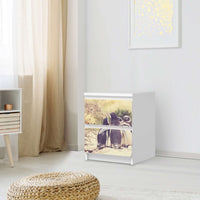 Möbelfolie Pingu Friendship - IKEA Malm Kommode 2 Schubladen - Schlafzimmer