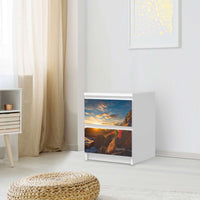 Möbelfolie Tibet - IKEA Malm Kommode 2 Schubladen - Schlafzimmer